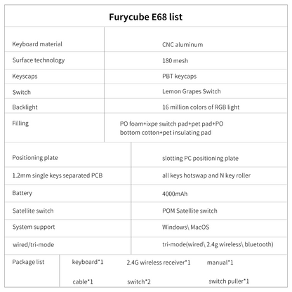 E68 ALUMINUM MECHANICAL KEYBOARD